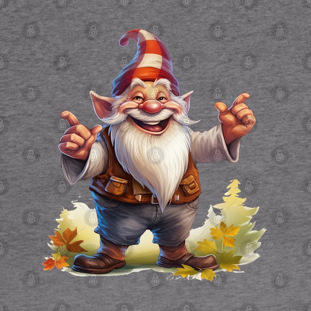 Autumn Happy Gnome #4 by Chromatic Fusion Studio